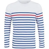 SOLS Langarmshirt Herren Shirt Men´s Long Sleeve Striped T-Shirt Matelot