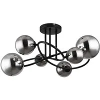 GLOBO LIGHTING LED Deckenleuchte RIHA, Leuchtmittel wechselbar, Warmweiß, Deckenlampe, Glas, Design Leuchte, Wohnzimmer