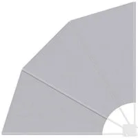 vidaXL Balkonsichtschutz Balkon Sichtschutz 115 x 115 cm Polyester Grau (1-St)