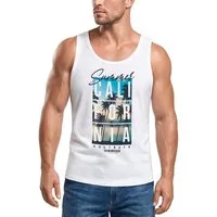 Neverless Tanktop Herren Tank-Top Summer California Holidays Sommer Palmen Foto Print mit Print