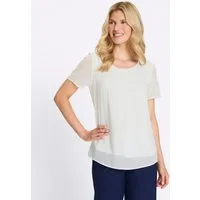 Sieh an! Klassische Bluse Kurzarm-Bluse Kurzarm