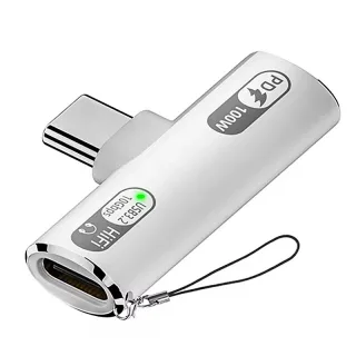 PD100W USB 3.2 Type C To Type C Adapter Fast Charging Type-C Headphone Adapter USB-C Audio Connector for iPhone 15 16 17