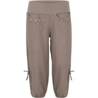 malito more than fashion Caprihose malito Damen Capri Hose aus Leinen, Stoffhose in Unifarben, Freizeit 3/4 Leinenhose
