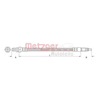 Metzger Bremsschlauch vorne rechts Ford Ka Street 4110803