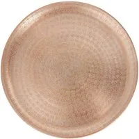 Marrakesch Orient & Mediterran Interior Dekotablett Orientalische Deko Serviertablett Jinan aus Aluminium in Gold 30 cm (1 St), Handarbeit