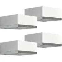 SO-TECH® Möbelfuß 4er Set MOTEL 65 x 65 mm Höhe: 25-35 mm, Höhe 25 mm, Chrom poliert