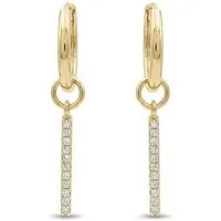 Suzan Gold Creolen-Set 375 Echtgold StellaLine Zirkonia-Stab