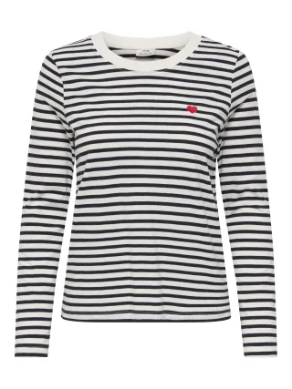 JDY - JDYPISA L/S PRINT TOP JRS NOOS Weiß - Gr. - XS