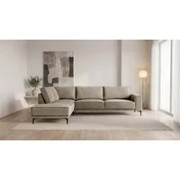 OTTO home Ecksofa OLAND L-Form, B: 289 cm, Skandi-Design, Struktur, Flachgewebe, Luxus-Microfaser, Boucle