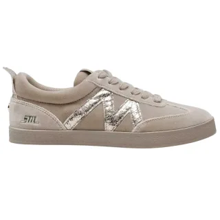 Steve Madden - Metallic Sneaker für Damen, Wildleder (Graubeige)