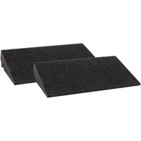 Szagato Auffahrrampe Bordsteinrampe Gummi 70mm SET 2 Stück 40x25x7cm schwarz SZAGATO (SET = 2 Stück, 2-St., SET = 2 Stück), Hoch belastbar 5 to