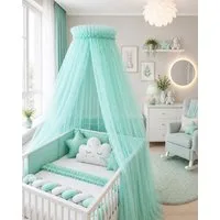 Baby Fancyroom Betthimmel Betthimmel aus 12 Meter Tüll aus 1. Klasse für Kinderbett Gitterbett, Himmel für Babybett Kinderbett