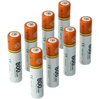 vhbw Akku passend für Siemens Gigaset A630, A510, A690, A500, A540, AS280, Akku Akku NiMH 800 mAh (1,2 V, 8 St), Leistungsfähige Austausch-Akkus für Telefon, Festnetz oder schnurloses