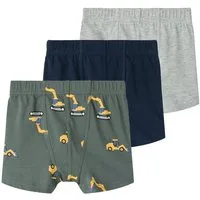 Name It Boxershorts NMMTIGHTS 3P EXCAVATOR NOOS (Packung, 3-St) Baumwollmischung, uni und bedruckt im Set