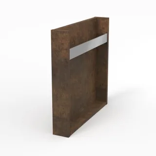 Sanipa Konsolenplatte vertikal mit Handtuchhalter, WT7982E Patina-Bronze 510,0x85,0x520,0 WT7982E