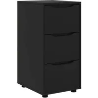 vidaXL Mehrzweckschrank Aufbewahrungsschrank 40 x 48 x 81 cm Holzwerkstoff Schwarz (1-St)