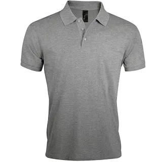 SOLs Mens Prime Pique Plain Kurzarm-Poloshirt (Grau meliert)