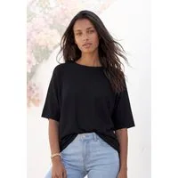 Vivance Kurzarmshirt mit sommerlichem Lochstrickmuster aus luftigem Viskose-Strick