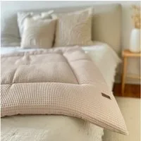 Krabbeldecke Krabbeldecke, Laufgitterpolsterung, Spielunterlage Waffel beige, LittleANTunique