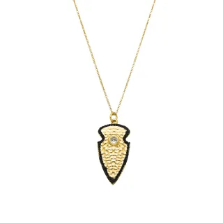 Luxenter Halskette mit Zirkonia-Brillanten, 18 Karat Gold-Finish – Otla