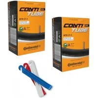 CONTINENTAL Fahrradschlauch Continental 2x Conti Schlauch MTB 27.5 27.5x1.75/2.40 Zoll 47/62-584 A