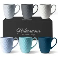MiaMio Tasse 6 x 400 ml – Kaffeetassen Set / Becher– Moderne Keramik Matt, 6-tlg., Keramik