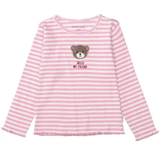 STACCATO - Md.-Shirt, Rippe dark rose - Gr. - 134