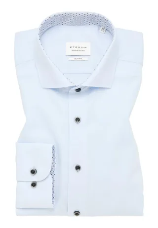 ETERNA - Slim fit: Hemd blau - Gr. - 43