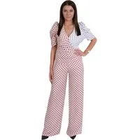 Sarcia.eu Overall Rosa-weißer Overall getupft Hosenanzug für Damen XL