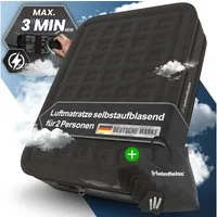 Heimfleiss® Luftmatratze Luftmatratze Selbstaufblasend – Komfort für Camping & Gäste, Robustes Luftbett mit integrierter Pumpe & Anti-Leakage-Ventil