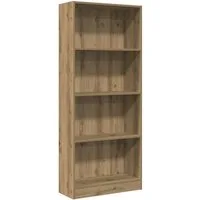 vidaXL Bücherregal Bücherregal Artisan-Eiche 60x24x143 cm Holzwerkstoff, 1-tlg.
