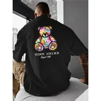 RMK T-Shirt Herren Shirt Rundhals Sommer Basic "Teddy Atelier" aus Baumwolle