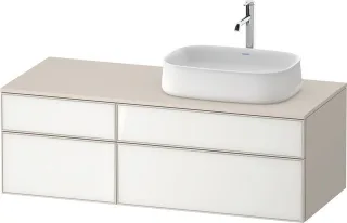 Duravit Zencha Konsolenwaschtischunterbau wandhängend Weiß & Taupe n/a & Supermatt 1300x550x442 mm - ZE4827064830000
