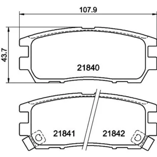 Hella Bremsbel?ge hinten Mitsubishi Delica L400 Pajero