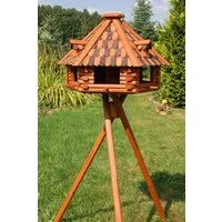 DSH DEKO SHOP HANNUSCH Vogelhaus XXL Luxus Vogelhaus mit Solarbeleuchtung V13 XXL mit Ständer