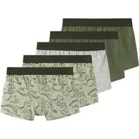 Name It Trunk NKMBOXER für Jungen mit Logoschriftzug und weichem Bund (Packung, 5-St) eng, Jersey, aquamarine, angesetztes Bündchen