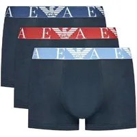 Emporio Armani Boxer 3 Pack Trunk Herren Boxer Unterwäsche 111357 4F715 64135 Atmungsaktiv, Stretch