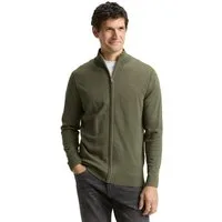 TOM TAILOR Strickjacke mit Logo Stickerei