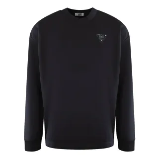Ice Iceberg Sweatshirt mit kleinem Dreieck-Logo, Schwarz