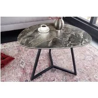 riess-ambiente Couchtisch MARVELOUS 70cm taupe / schwarz (Einzelartikel, 1-St), Wohnzimmer · Keramik · Glas · Metall · Marmor-Design