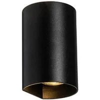 Qazqa Wandleuchte Sabbir, ohne Leuchtmittel, Warmweiß, QAZQA Wand­leuchte, gu10, Schwarz, Aluminium, Design