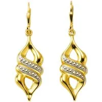 Firetti Paar Ohrhänger Schmuck Geschenk Gold 333 Ohrschmuck Patentbrisur, mit Diamant