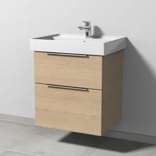 Sanipa 3way Waschtischunterbau zu Villeroy & Boch Collaro Waschtisch mit 2 Auszügen, Eiche-Nordic UM83448
