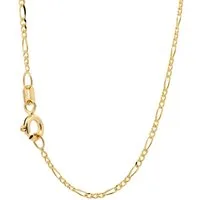 HOPLO Goldkette Goldkette Figarokette Halskette Breite 1,2 mm 36 cm 585-14 Karat Gold, Made in Germany
