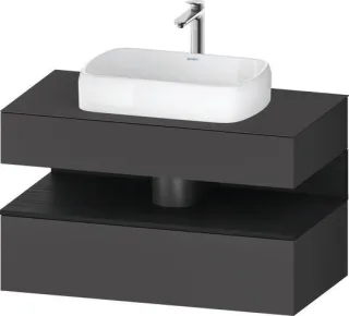 Duravit Qatego Konsolenwaschtischunterbau wandhängend Graphit Matt 1000x550x600 mm - QA4731016490010 QA4731016490010