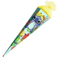 Roth Schultüte Disney Stitch, 100 cm, XXL-Zuckertüte, 6-eckig, mit Tüllverschluss und Rot(h)-Spitze