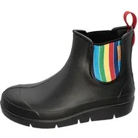 Fischer-Markenschuh Stella Gummistiefelette aus EVA, Regenbogen-Gummizug, leicht, EInlegesohle herausnehmbar