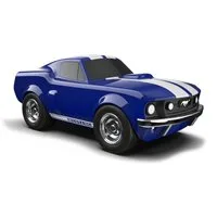 Baghera Modellauto Baghera Modellauto Rennwagen Ford Mustang blau 19x9,5x7,5cm - ab 3 J, (1-tlg., Offizielles Lizenzprodukt)