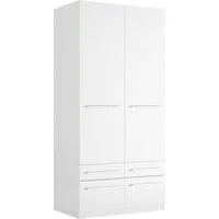 priess Kleiderschrank Schrank Garderobe Wäscheschrank Barcelona in 5 Breiten viel Stauraum, geräumige Schubkästen, mit Spiegel, MADE IN GERMANY