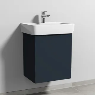 Sanipa 3way Waschtischunterbau zu Geberit Renova Plan Waschtisch mit 1 Tür, Marine-Matt SP8731R